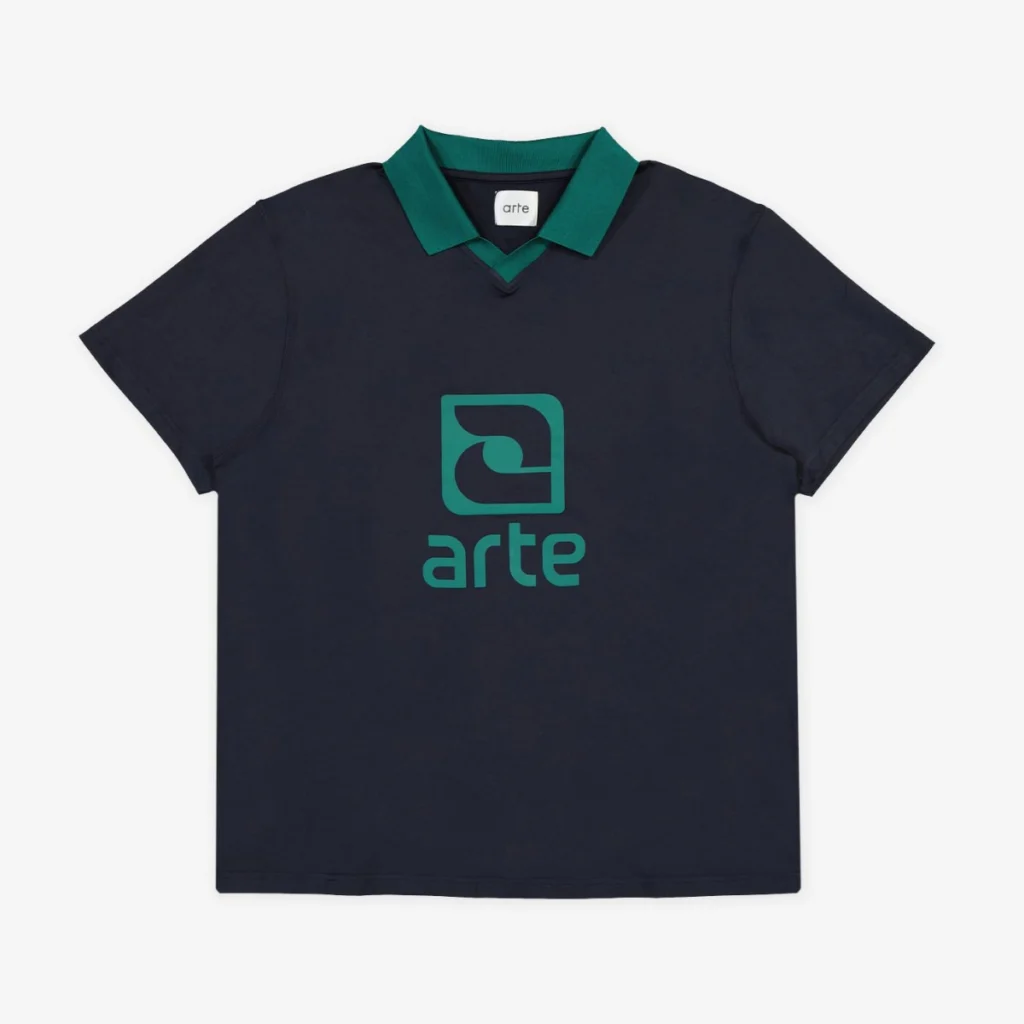 Arte Antwerp Logo Collar T-shirt Black/Green