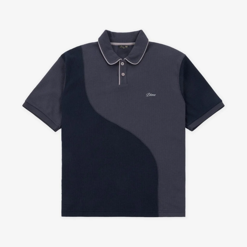 Dime Waffle Polo Indigo