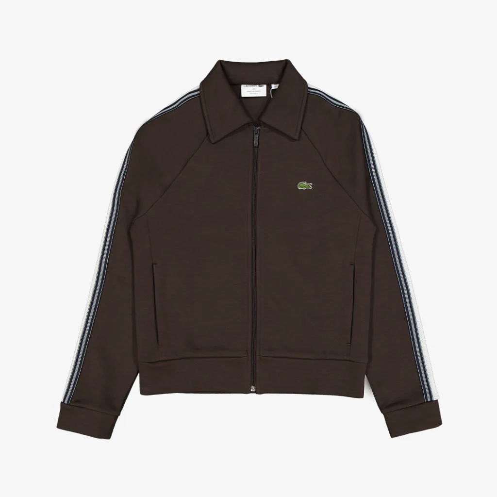 Lacoste French Made Zipped Sweatshirt Brown