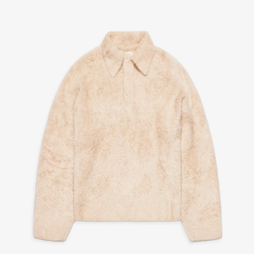 Reternity Clair Furry Knit Polo Sand