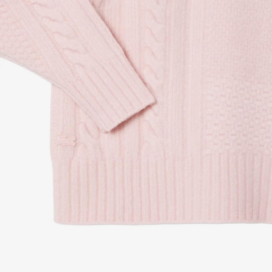 Wmns Lacoste High Neck Wool Sweater