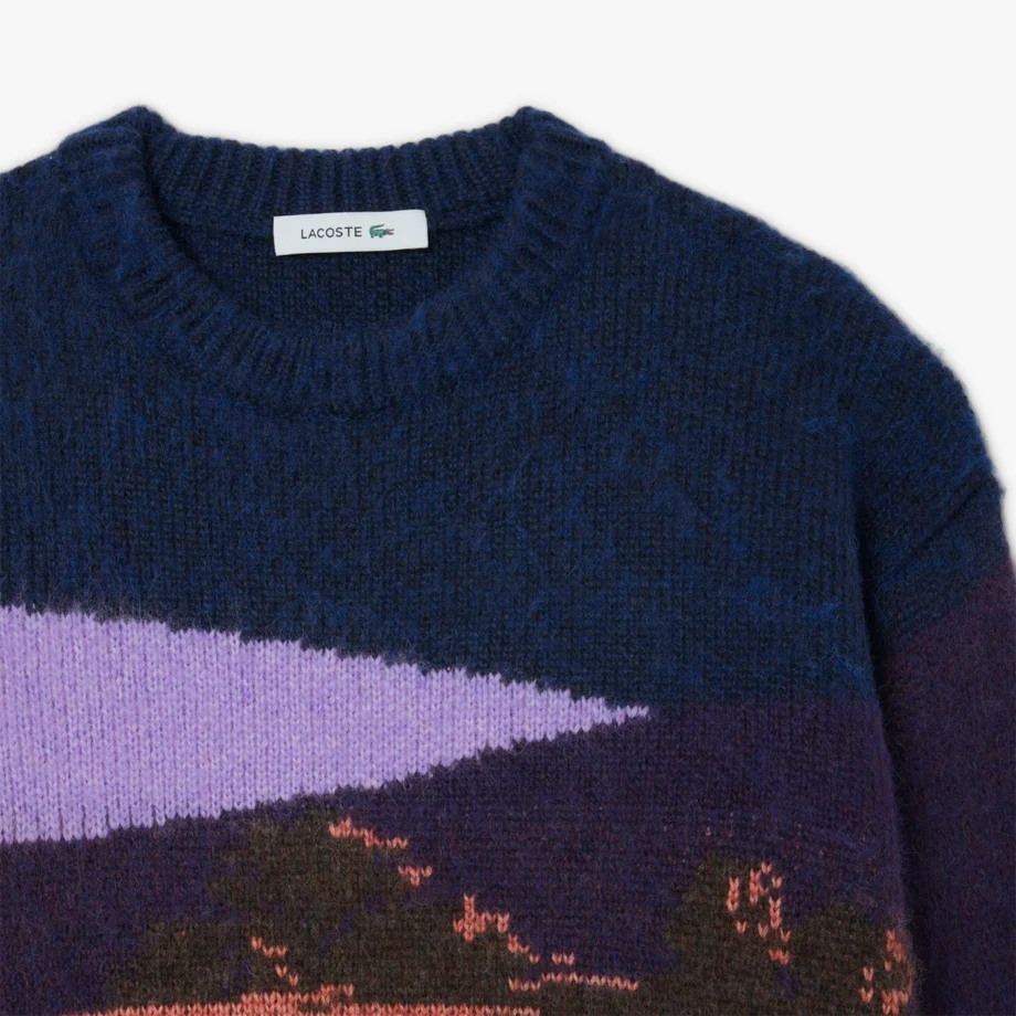Wmns Lacoste Landscape Jacquard Wool Sweater
