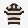 Lacoste Short Sleeved Striped Polo Collar Sweater