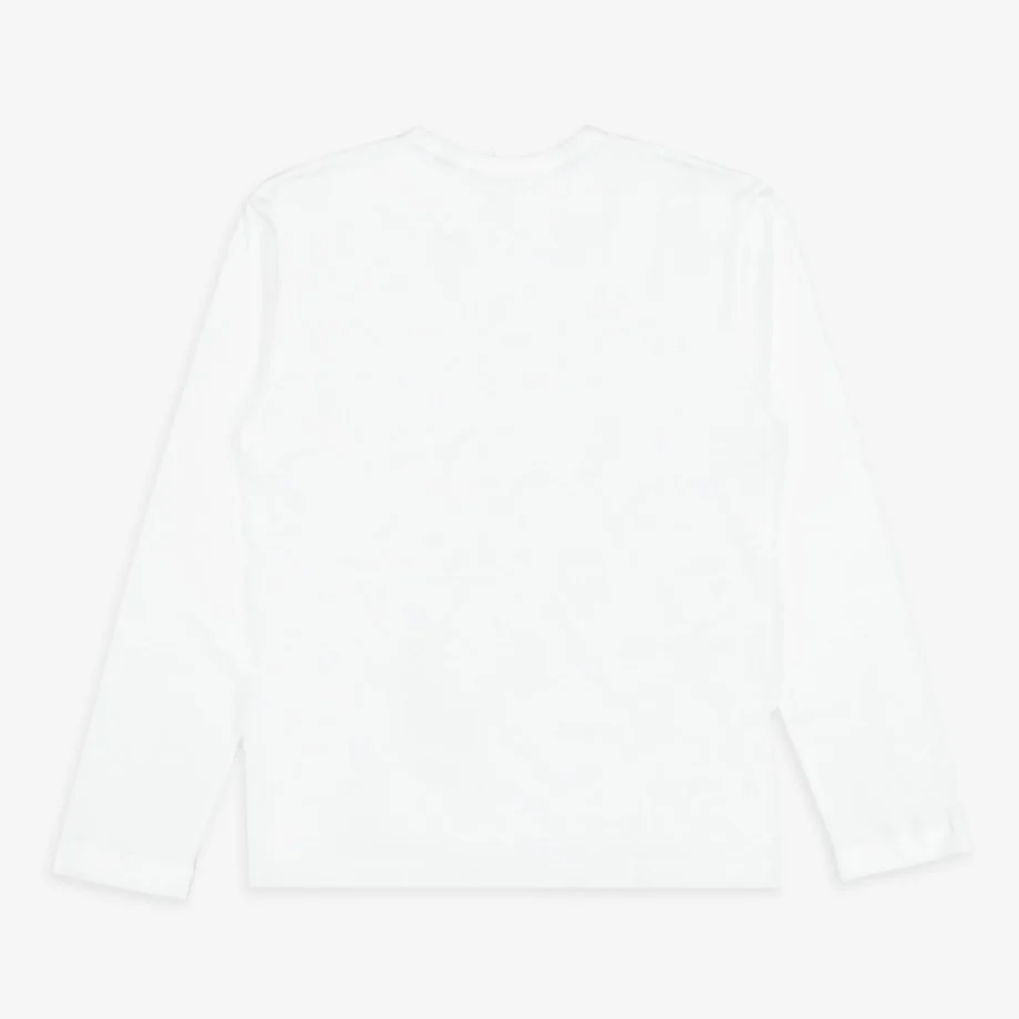 CdG Play Shirt L/A Black Emblem Black Heart 100%Cotton