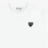 CdG Play Shirt L/A Black Emblem Black Heart 100%Cotton