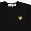 CdG Play T-Shirt Gold Emblem Gold Heart