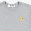 CdG Play T-Shirt Gold Emblem Gold Heart