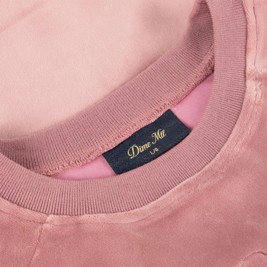Dime Cursive Velvet Crewneck