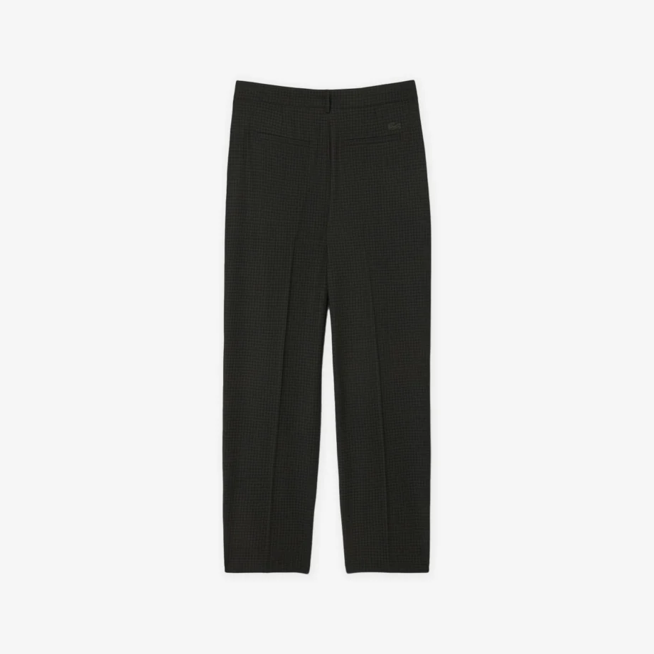 Wmns Wide Fit Darted Plaid Pants