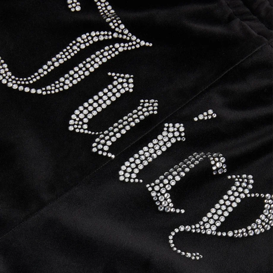 Juicy Couture Velour Track Pant With Diamante Branding