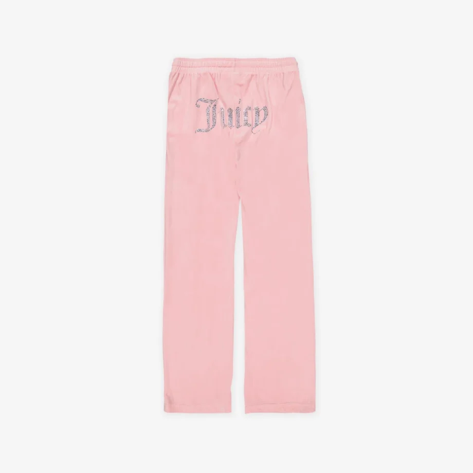 Juicy Couture Velour Track Pant With Diamante Branding