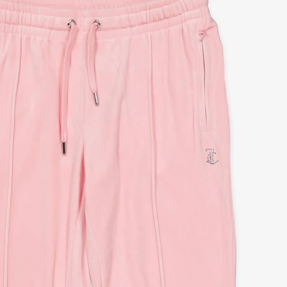 Juicy Couture Velour Track Pant With Diamante Branding