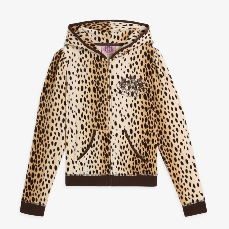 Juicy Couture Cheetah Crest Heritage Robyn Hoodie