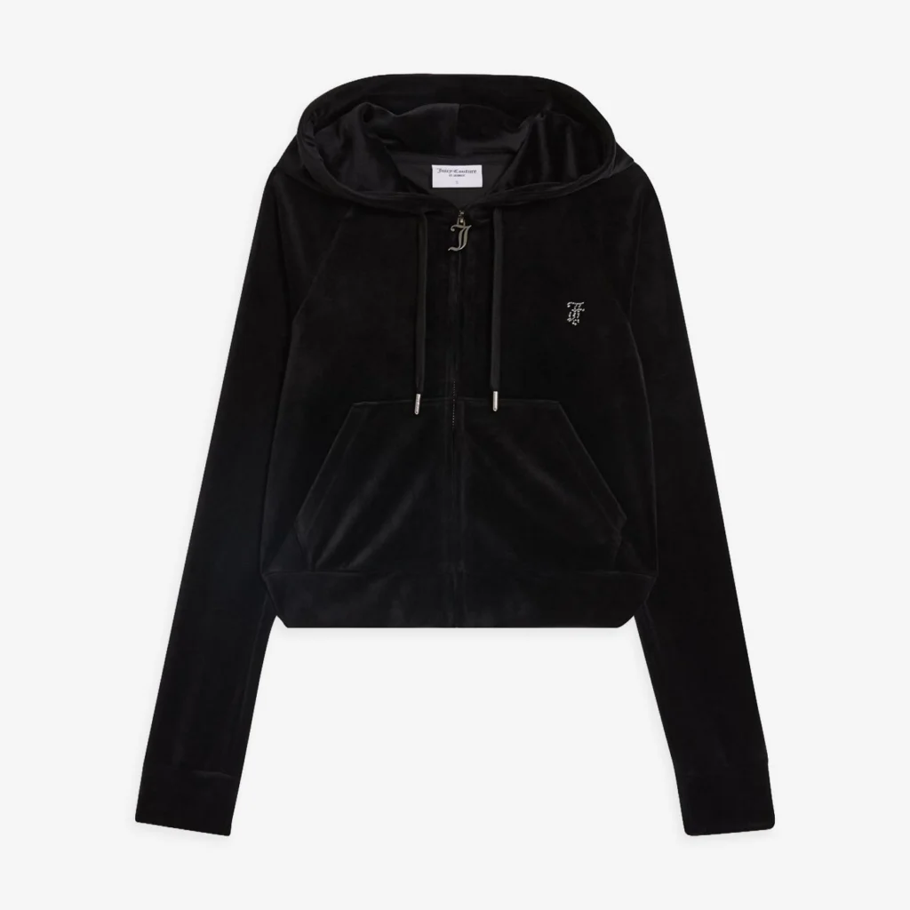 Juicy Couture Classic Velour Hoodie With Juicy Logo