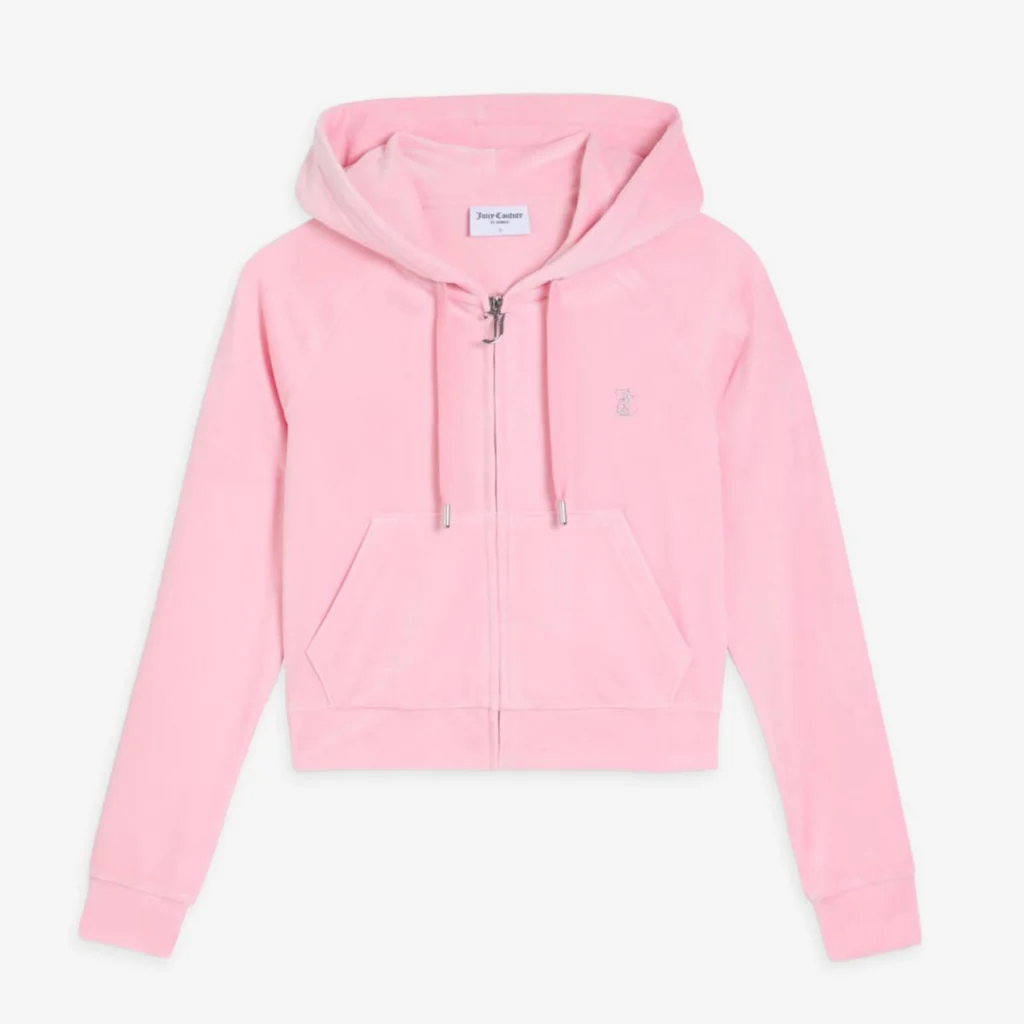 Juicy Couture Classic Velour Hoodie With Juicy Logo