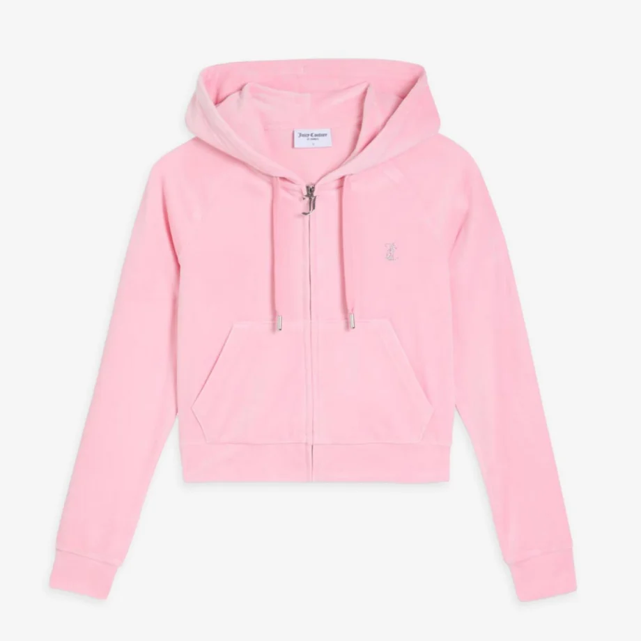 Juicy Couture Classic Velour Hoodie With Juicy Logo