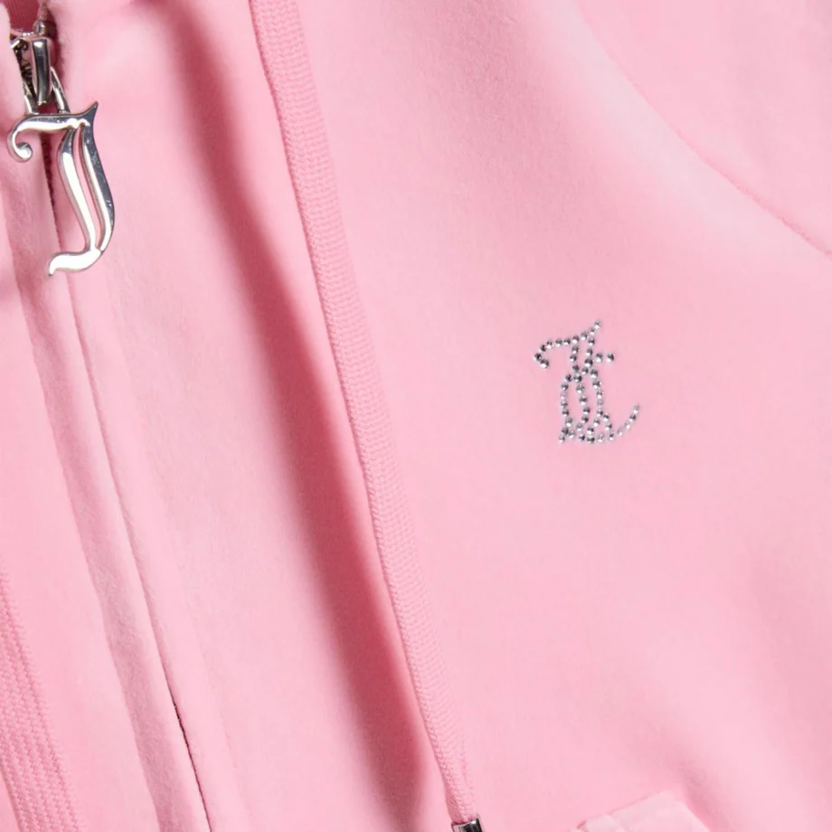 Juicy Couture Classic Velour Hoodie With Juicy Logo