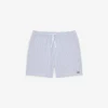 Lacoste Striped Textured Swim Trunks