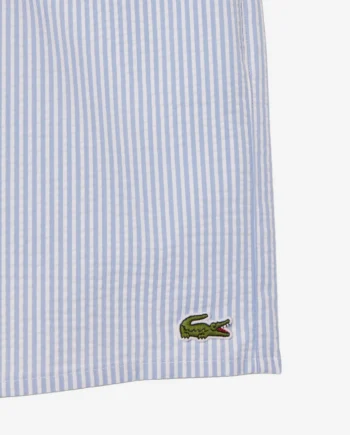 Lacoste Striped Textured Swim Trunks