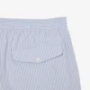 Lacoste Striped Textured Swim Trunks