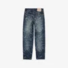 Patta Leaves Laser Printed Denim Jeans