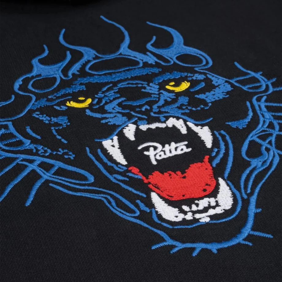 Patta Embroidered Fire Panther Hooded Sweater