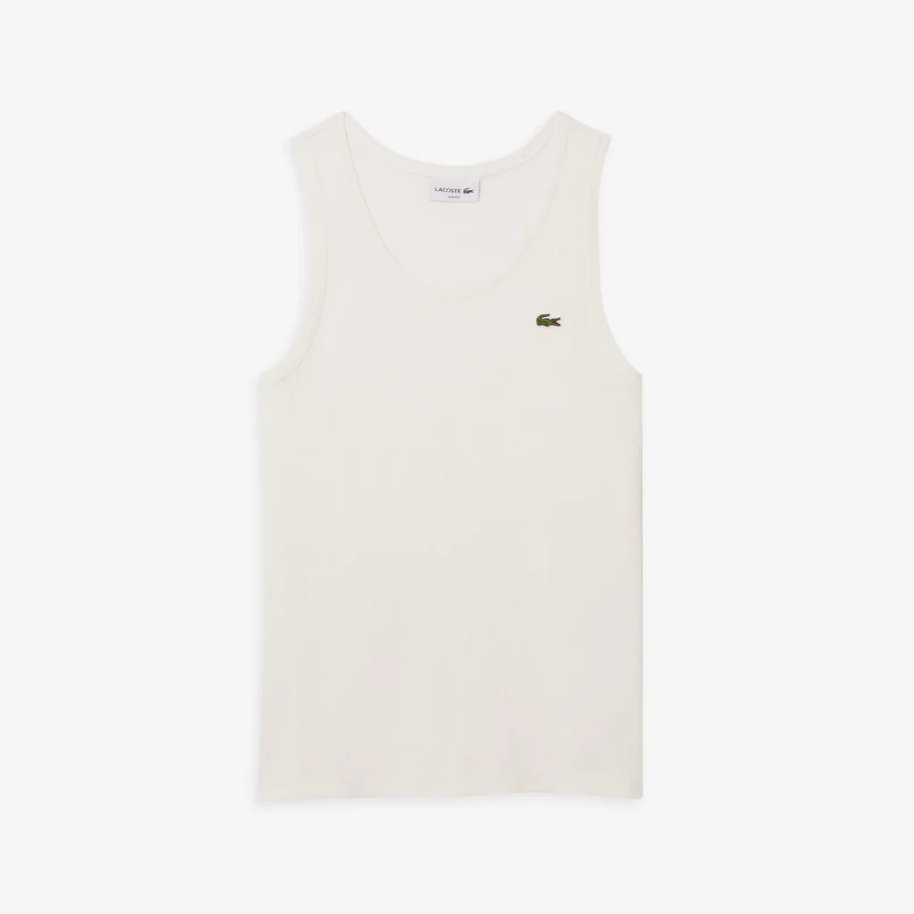 Lacoste Slim Fit Ribbed Cotton Tank Top