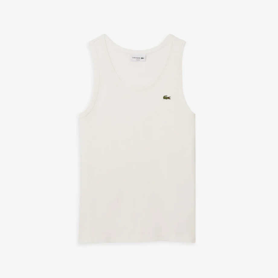 Lacoste Slim Fit Ribbed Cotton Tank Top