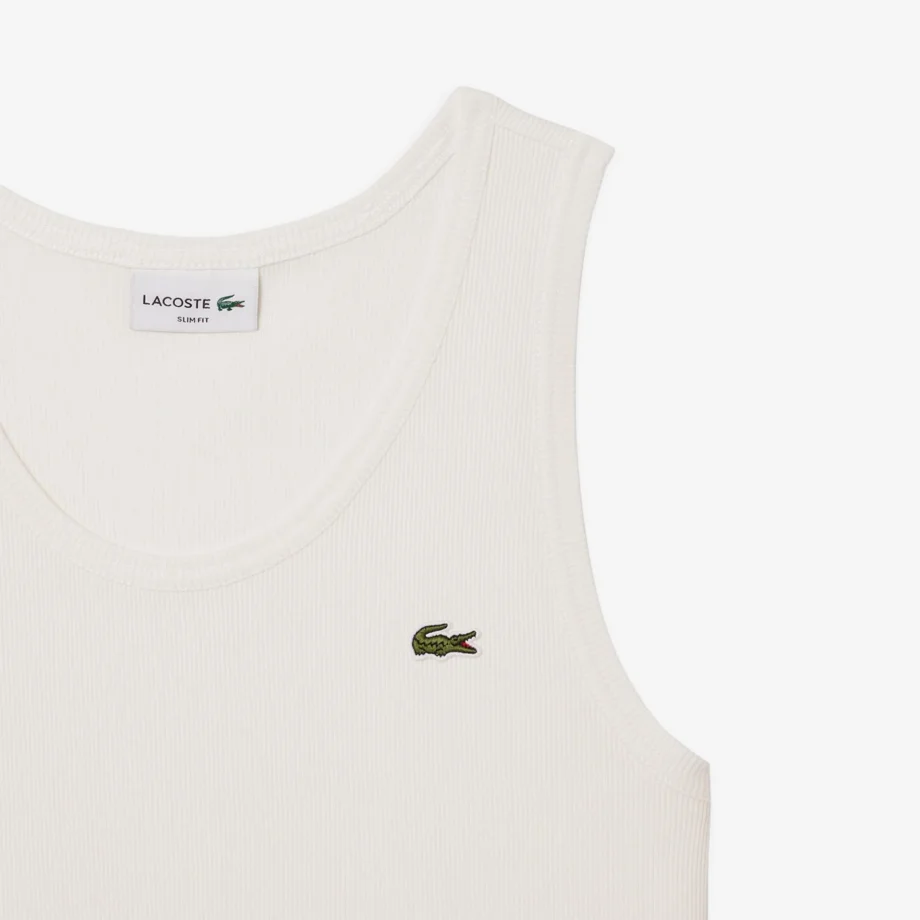 Lacoste Slim Fit Ribbed Cotton Tank Top
