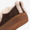 Inuikii Sneaker Shearling Low Velcro, Dark Brown