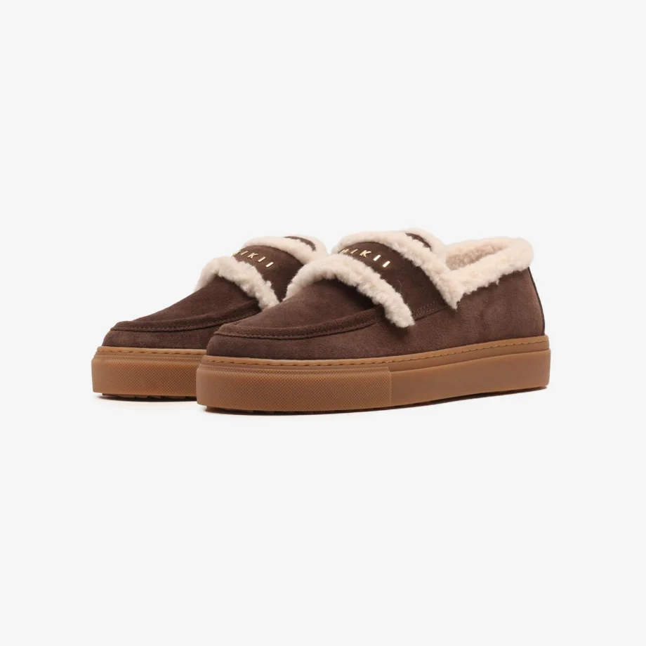 Inuikii Shearling Loafer, Dark Brown
