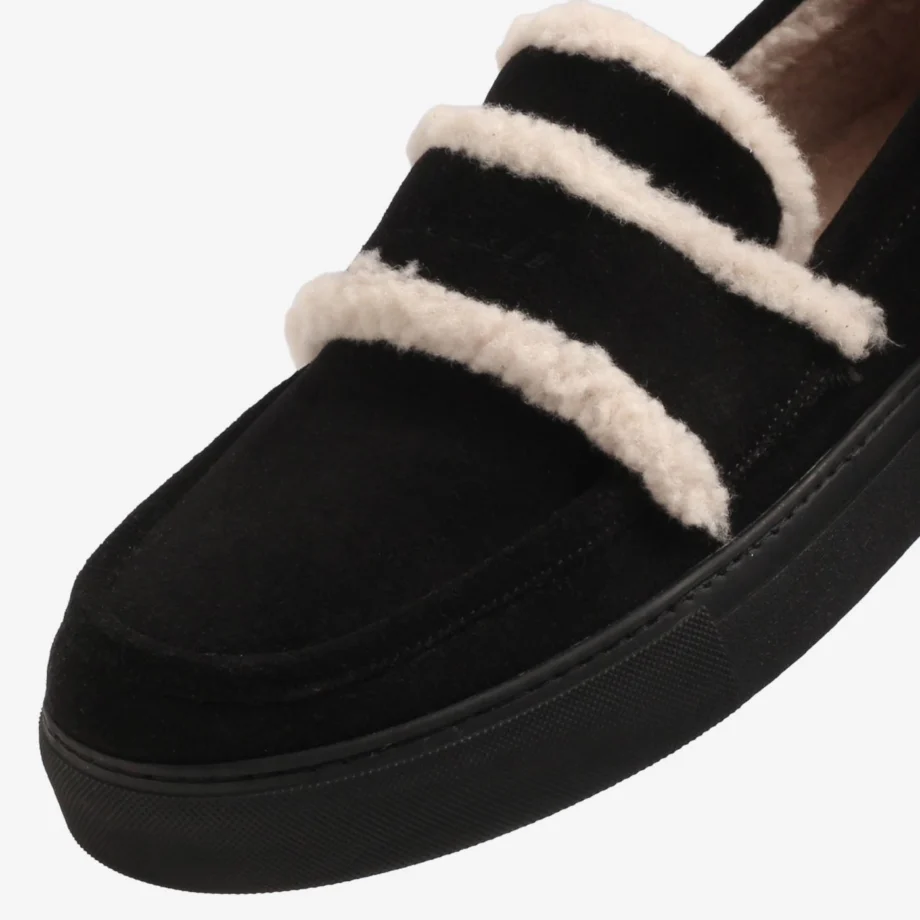 Inuikii Sneaker Shearling Loafer Black