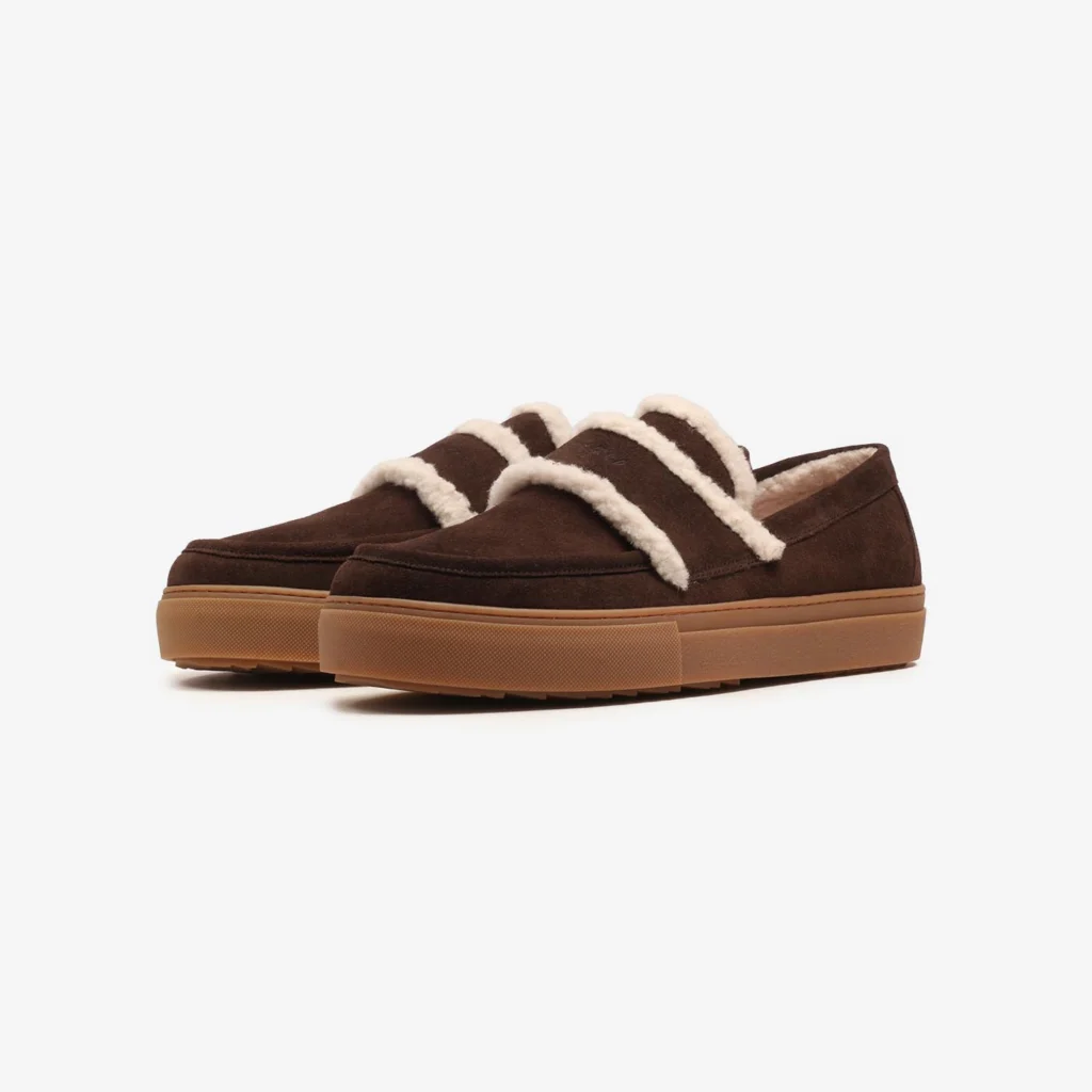 Inuikii Sneaker Shearling Loafer Brown