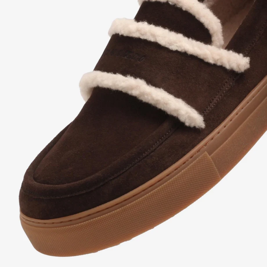 Inuikii Sneaker Shearling Loafer Brown