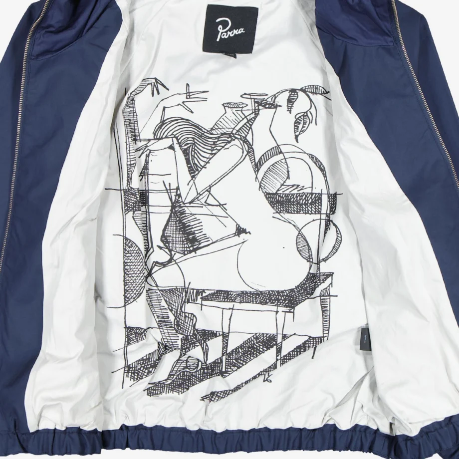 Parra Circular rain logo cotton shell jacket